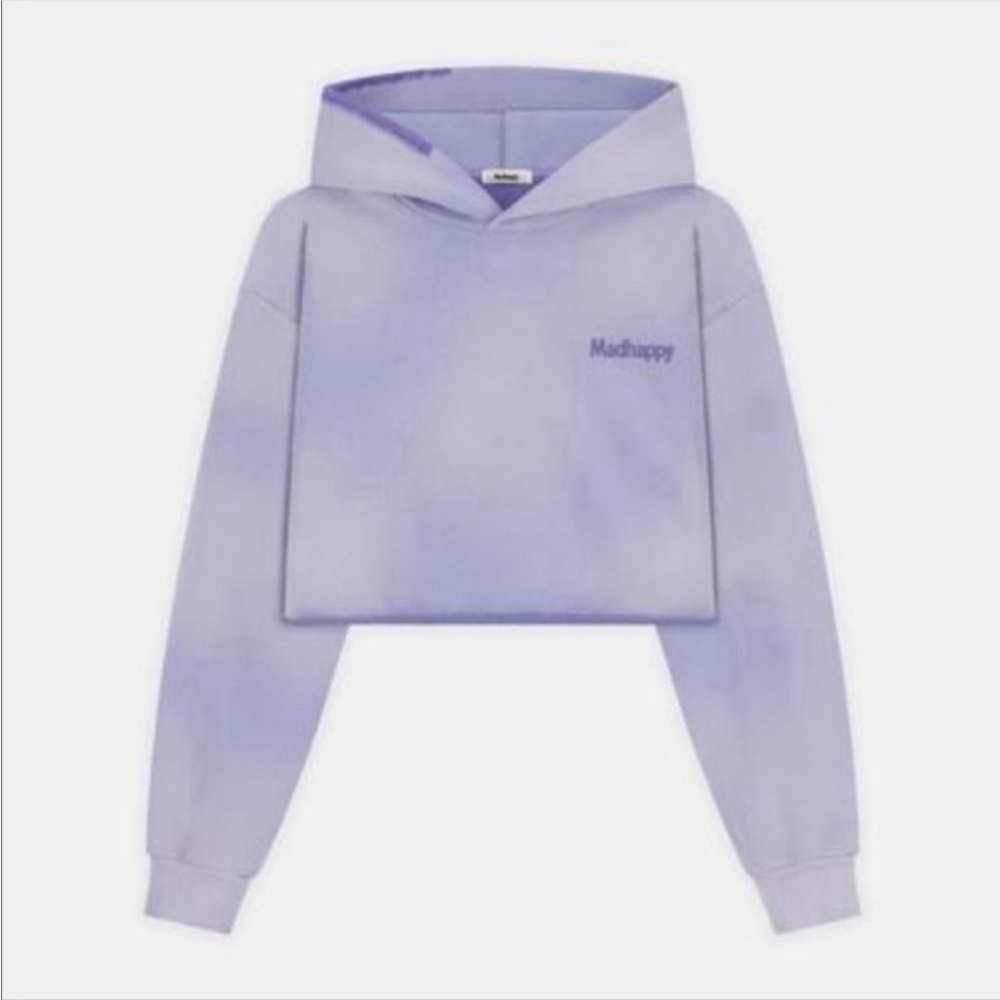 MADHAPPY Women’s Purple Ombré Cropped Hoodie/Pullover/Sweatshirt | RARE!PRELOVED